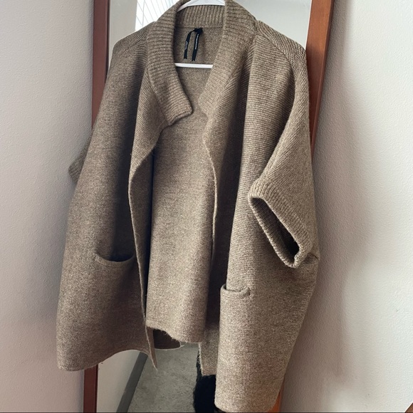 Anthropologie Sweaters - by anthropologie brown pocket poncho cardigan